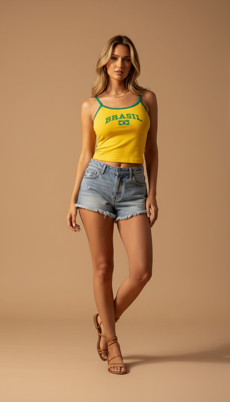 Brazil Match Day Babe Vest