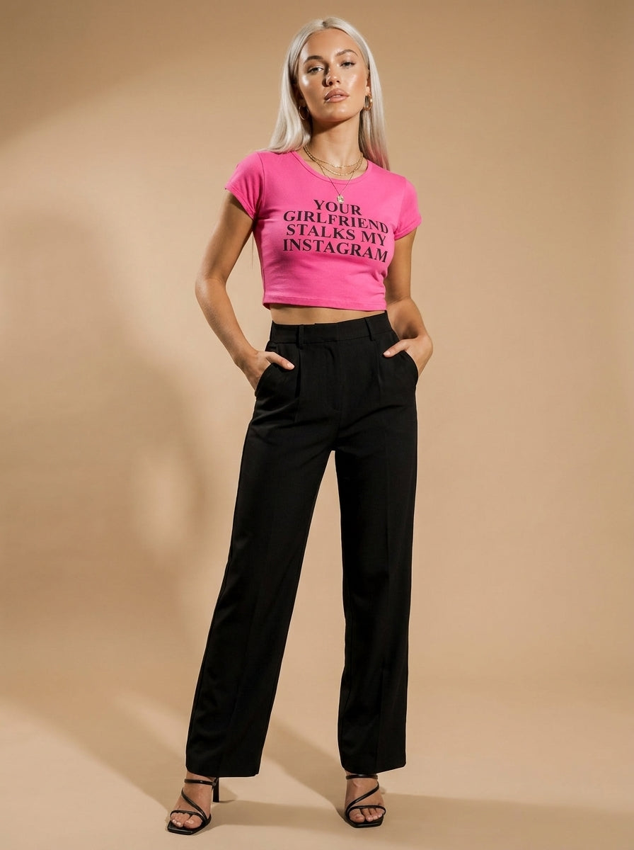 Your Girlfriend Stalks My Instagram Baby Tee